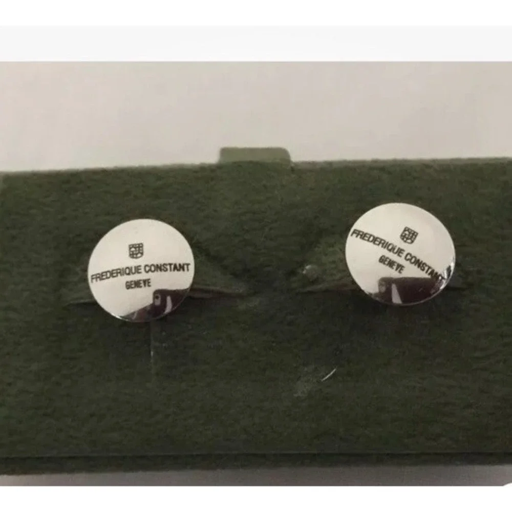Frederique Constant luxury Silver cufflinks‎ very rare 2016 NEW Cuff Links